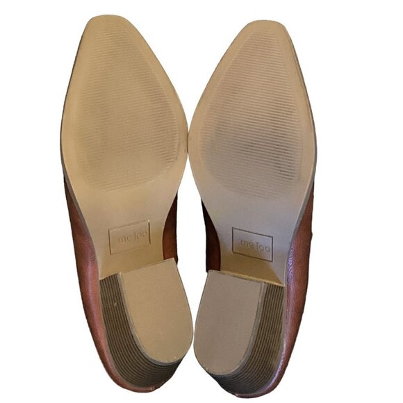 Me Too Paulina Mule Sz 7-1/2M Cognac Brown Slip-On #255C - Picture 8 of 9